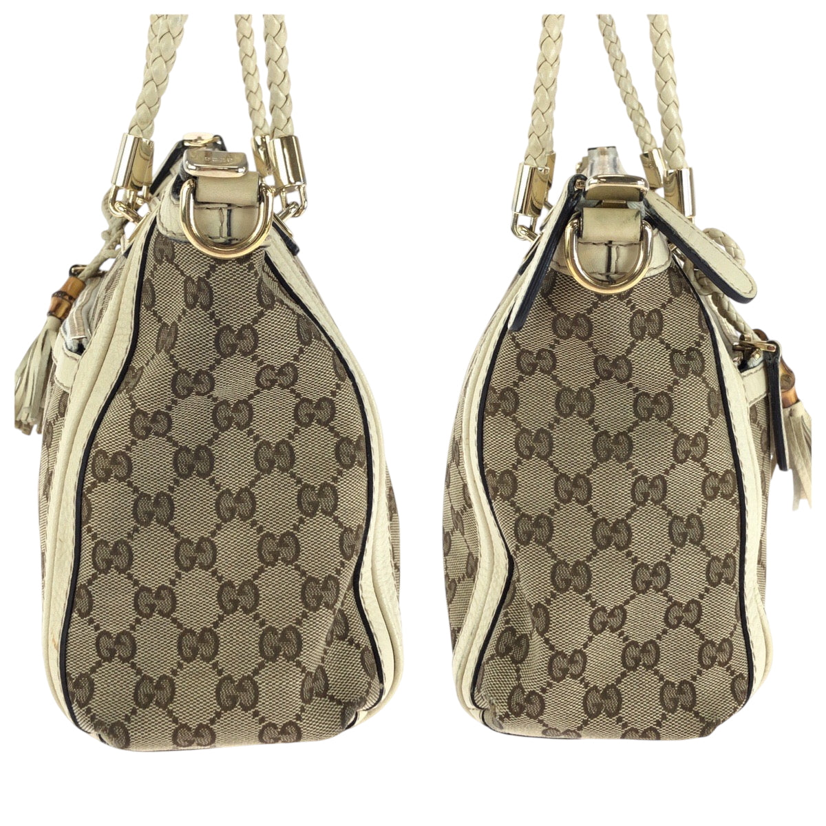 15472
GUCCI グッチ ベラ ベージュ アイボリー ゴールド金具 GGキャンバス 282300 ショルダーバッグ ハンドバッグ 2way  レディース