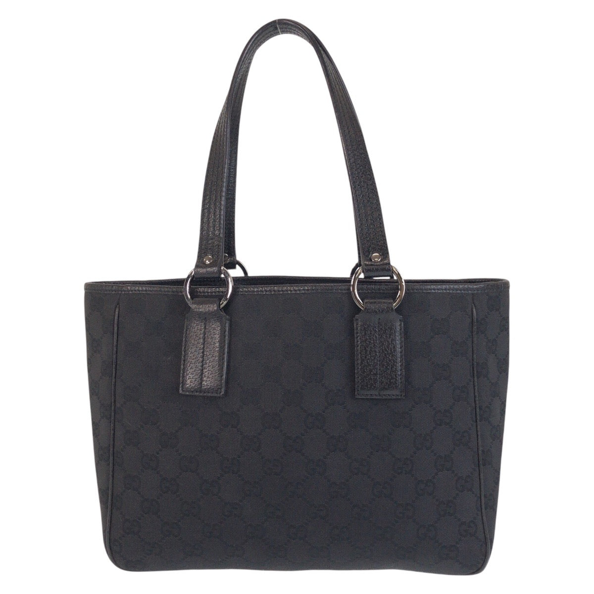 15473
GUCCI グッチ ブラック 黒 GGキャンバス / レザー 113019 トートバッグ ショルダーバッグ  レディース A40