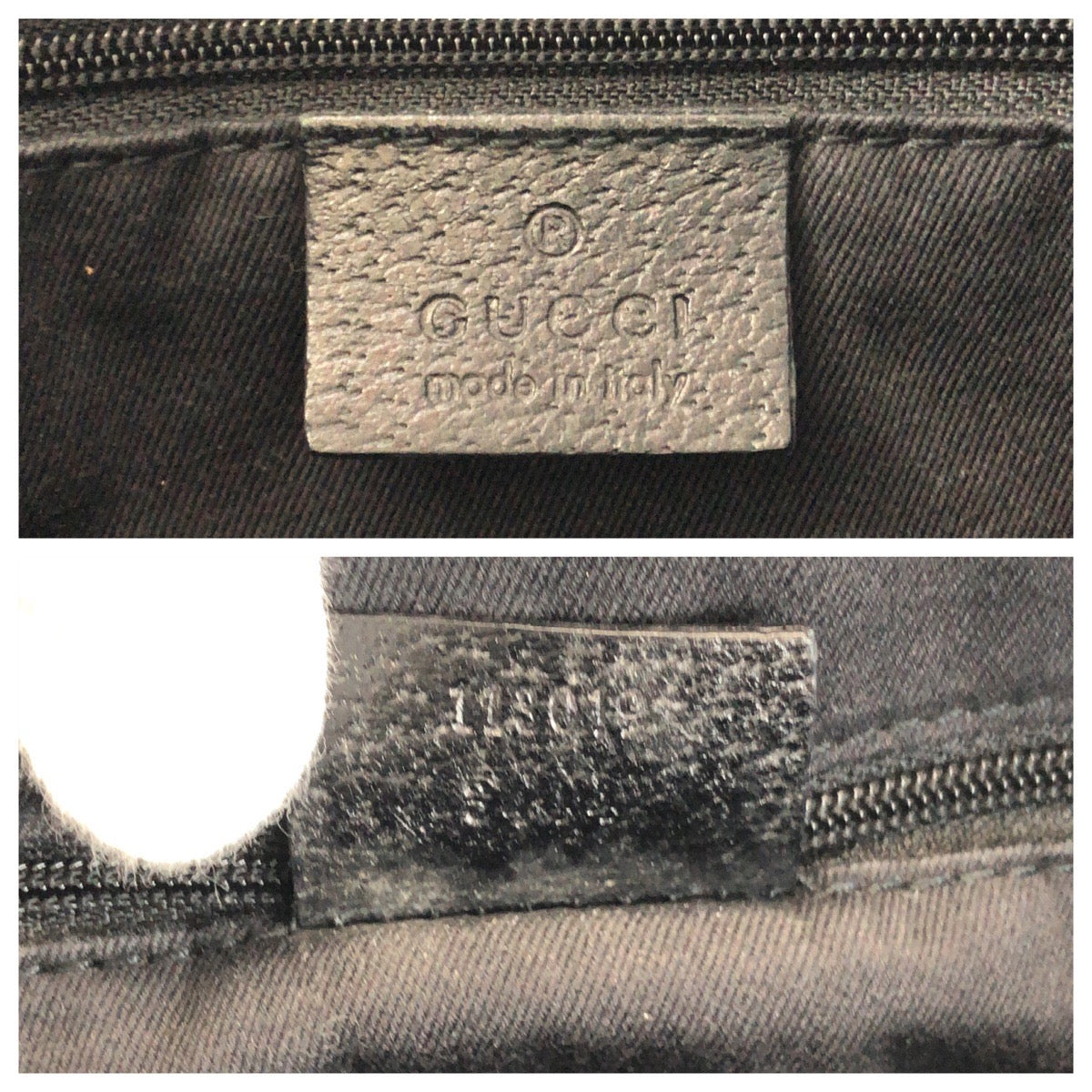 15473
GUCCI グッチ ブラック 黒 GGキャンバス / レザー 113019 トートバッグ ショルダーバッグ  レディース A40