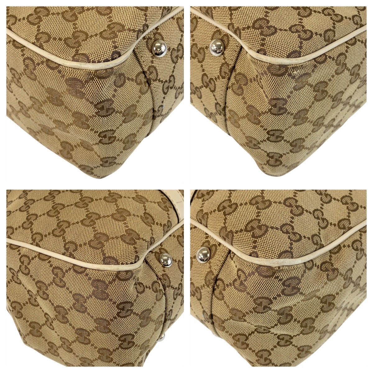 15474
GUCCI グッチ ベージュ GGキャンバス / レザー 232956 トートバッグ ショルダーバッグ  レディース ABP44