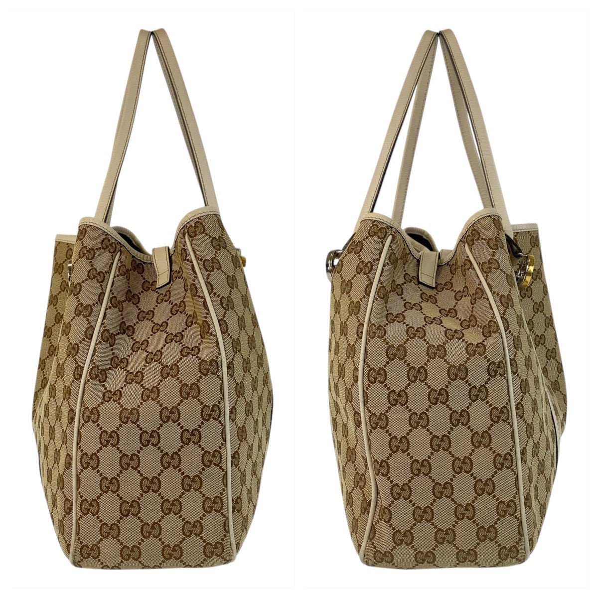 15474
GUCCI グッチ ベージュ GGキャンバス / レザー 232956 トートバッグ ショルダーバッグ  レディース ABP44