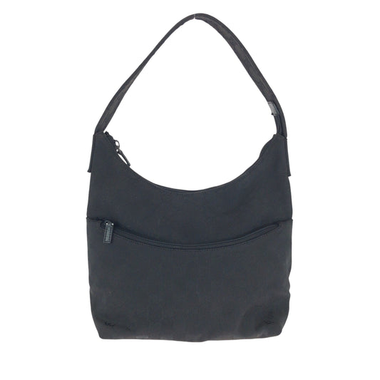 15477
GUCCI グッチ ブラック 黒 シルバー金具 GGキャンバス 001 3386 ホーボー ワンショルダーバッグ 肩掛け  レディース AB24