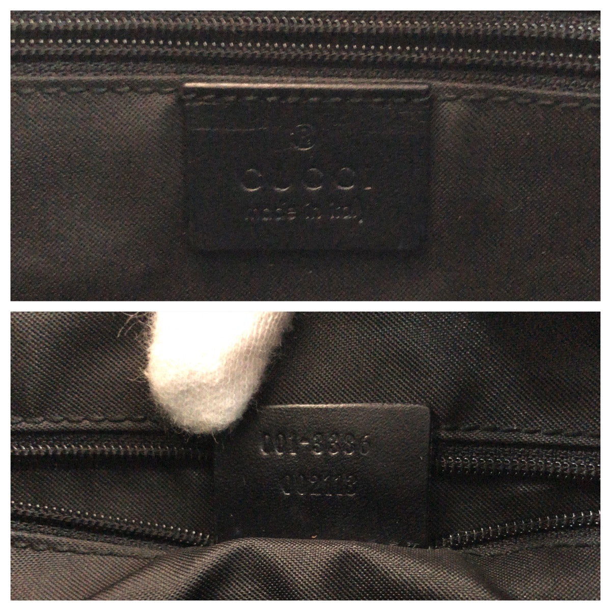 15477
GUCCI グッチ ブラック 黒 シルバー金具 GGキャンバス 001 3386 ホーボー ワンショルダーバッグ 肩掛け  レディース AB24