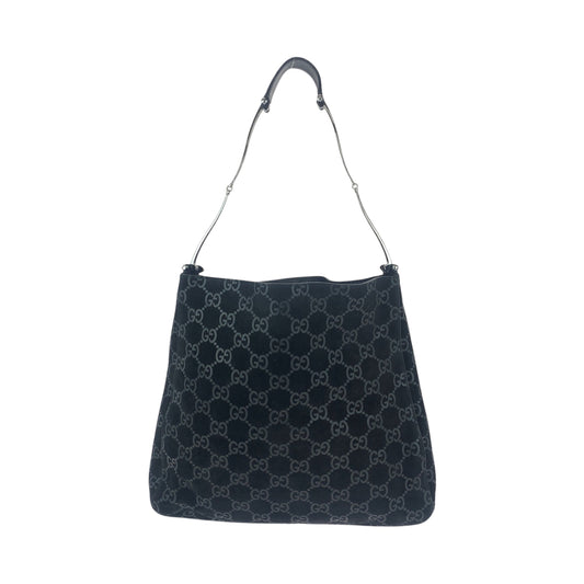15480
GUCCI グッチ ホースビット ブラック 黒 シルバー金具 スウェード 001 3181 ホーボー ワンショルダーバッグ 肩掛け  レディース