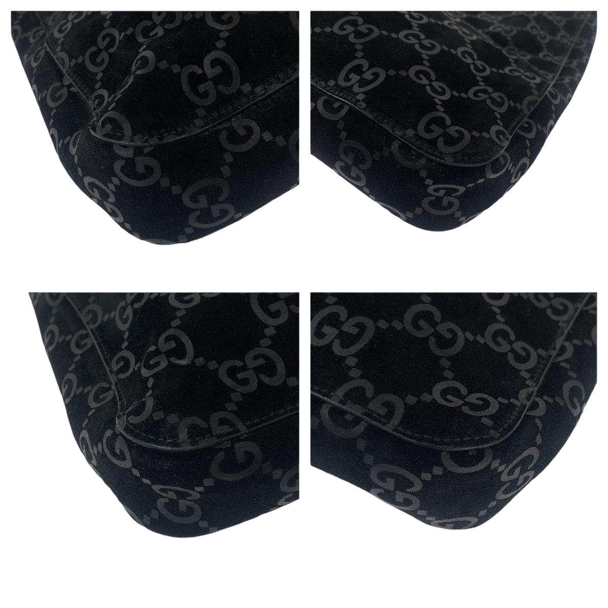 15480
GUCCI グッチ ホースビット ブラック 黒 シルバー金具 スウェード 001 3181 ホーボー ワンショルダーバッグ 肩掛け  レディース