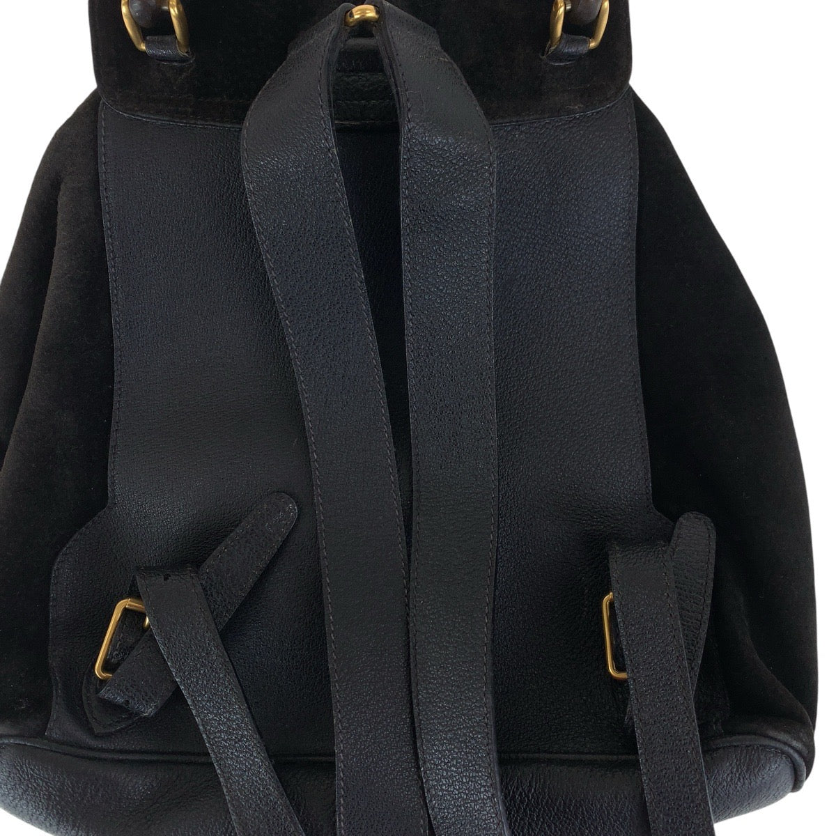 15482
GUCCI グッチ バンブー ブラック 黒 ゴールド金具 スウェード / レザー 003 2058 0016 リュック・デイパック バックパック  レディース ABP29