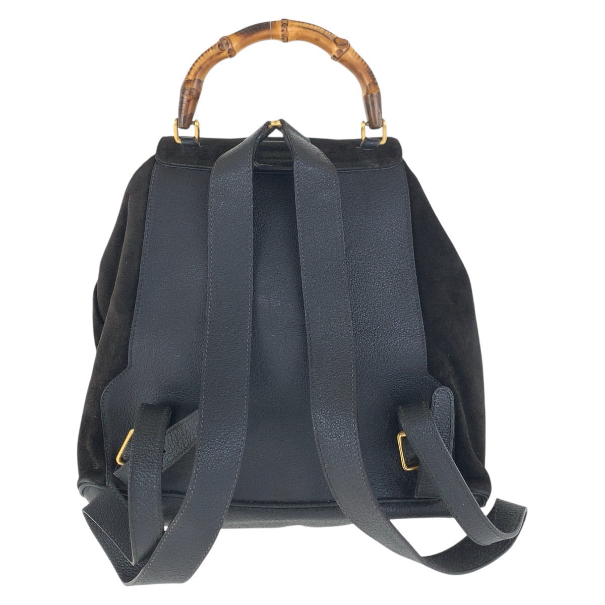 15482
GUCCI グッチ バンブー ブラック 黒 ゴールド金具 スウェード / レザー 003 2058 0016 リュック・デイパック バックパック  レディース ABP29
