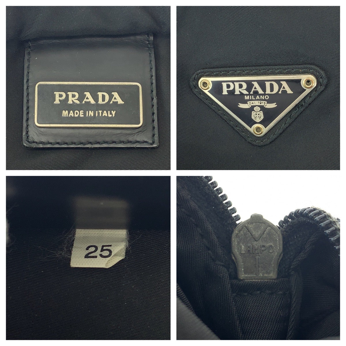 15483
PRADA プラダ テスート 三角ロゴプレート ブラック 黒 シルバー金具 ナイロン BT0175 ショルダーバッグ サコッシュ  メンズ ABP23