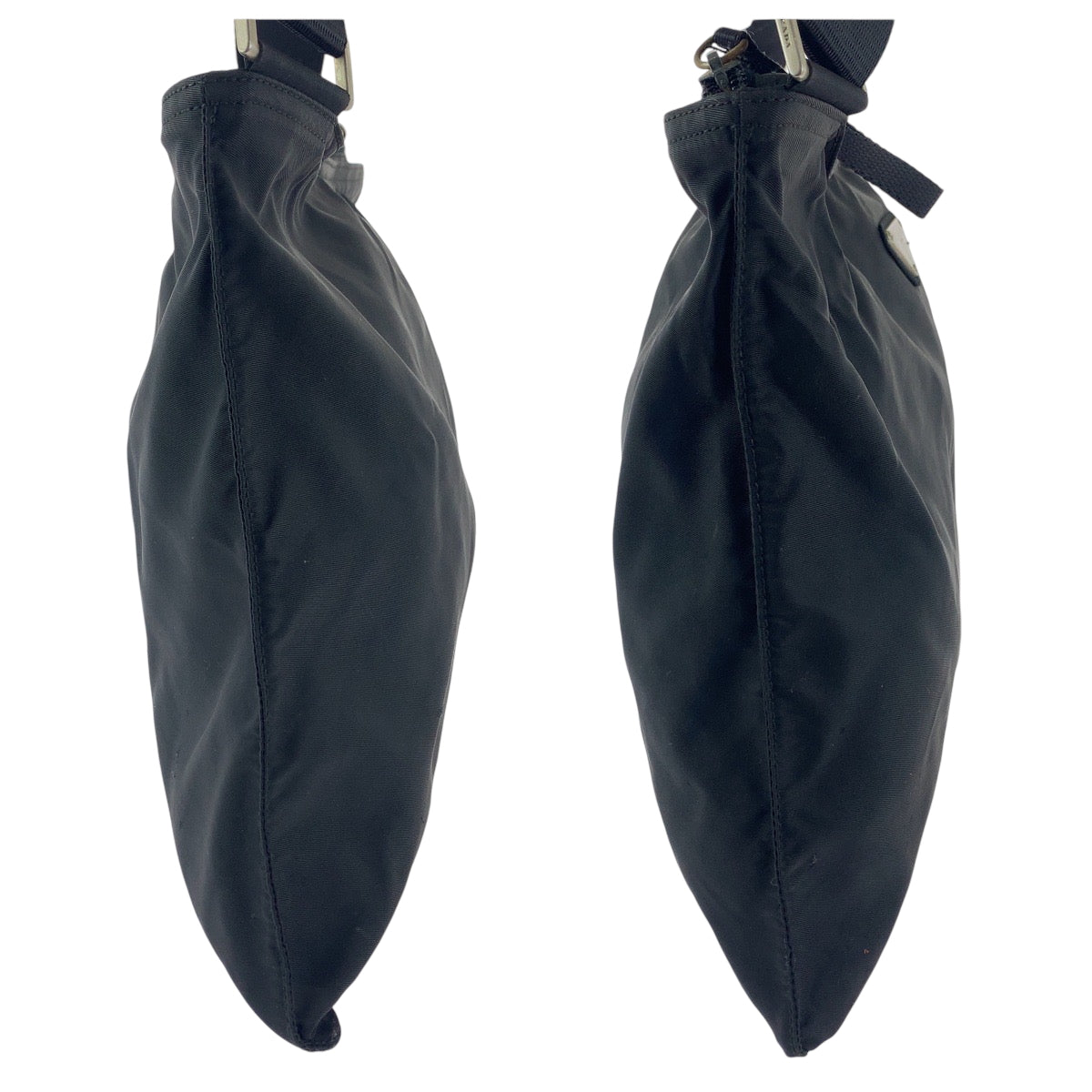 15483
PRADA プラダ テスート 三角ロゴプレート ブラック 黒 シルバー金具 ナイロン BT0175 ショルダーバッグ サコッシュ  メンズ ABP23
