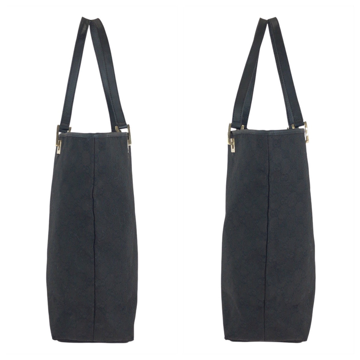 15484
GUCCI グッチ ブラック 黒 ゴールド金具 GGキャンバス / レザー 002 1098 トートバッグ ショルダーバッグ  レディース AB18