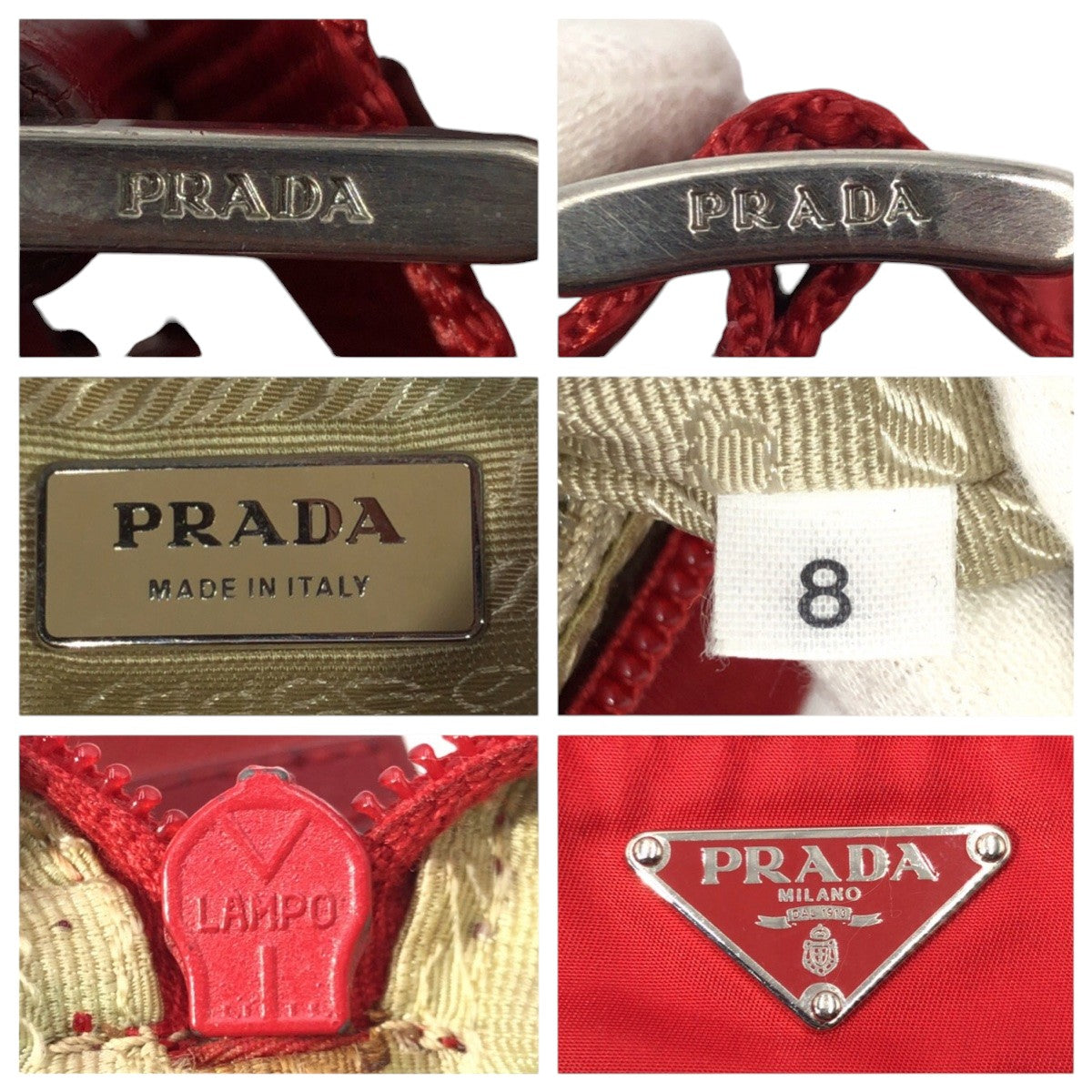 15485
PRADA プラダ テスート 三角ロゴ レッド ナイロン ショルダーバッグ 男女兼用  レディース