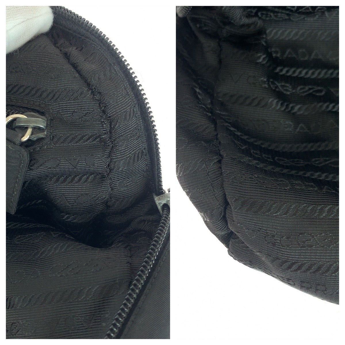 15486
PRADA プラダ テスート 三角ロゴプレート ブラック 黒 シルバー金具 ナイロン トートバッグ ハンドバッグ  レディース AB16
