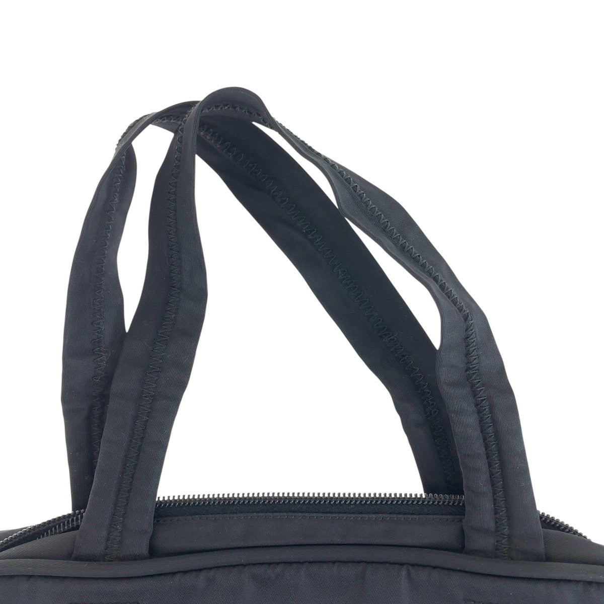 15486
PRADA プラダ テスート 三角ロゴプレート ブラック 黒 シルバー金具 ナイロン トートバッグ ハンドバッグ レディース AB16