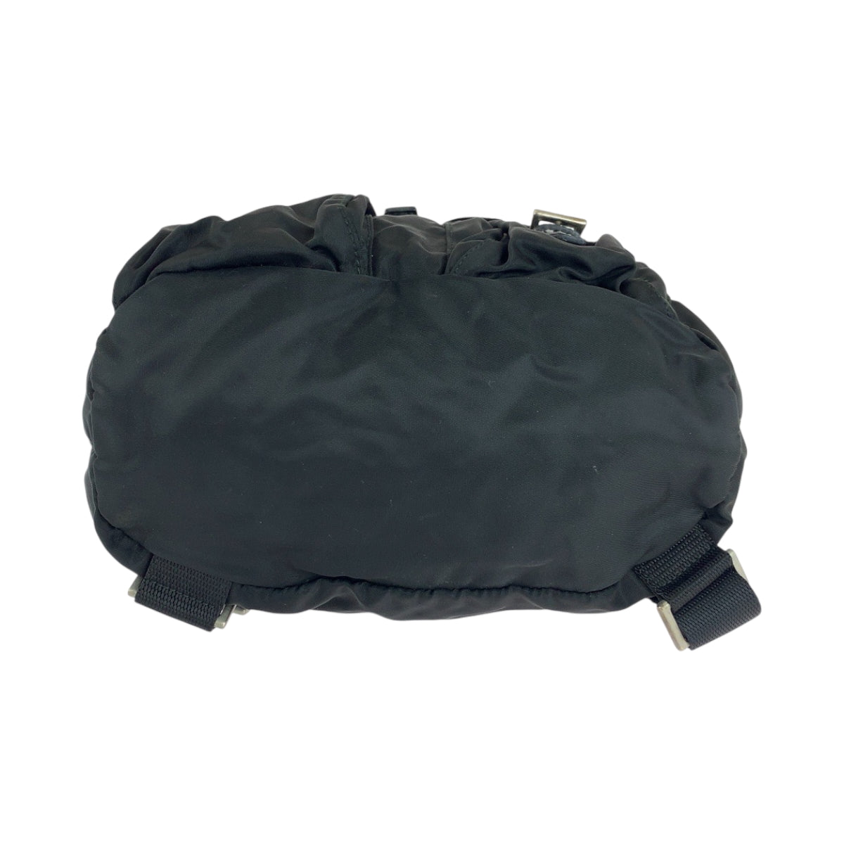 15487
PRADA プラダ テスート 三角ロゴプレート ブラック 黒 シルバー金具 ナイロン 1BZ677 リュックサック バックパック  レディース