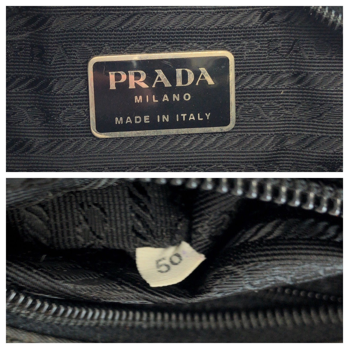 15489
PRADA プラダ テスート ブラック 黒 シルバー金具 ナイロン トートバッグ ショルダーバッグ  レディース AB19