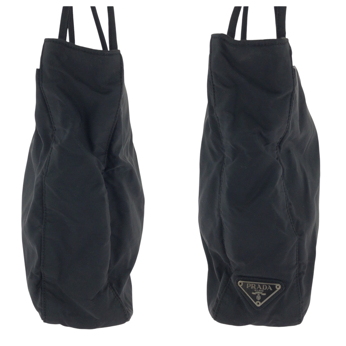 15489
PRADA プラダ テスート ブラック 黒 シルバー金具 ナイロン トートバッグ ショルダーバッグ  レディース AB19