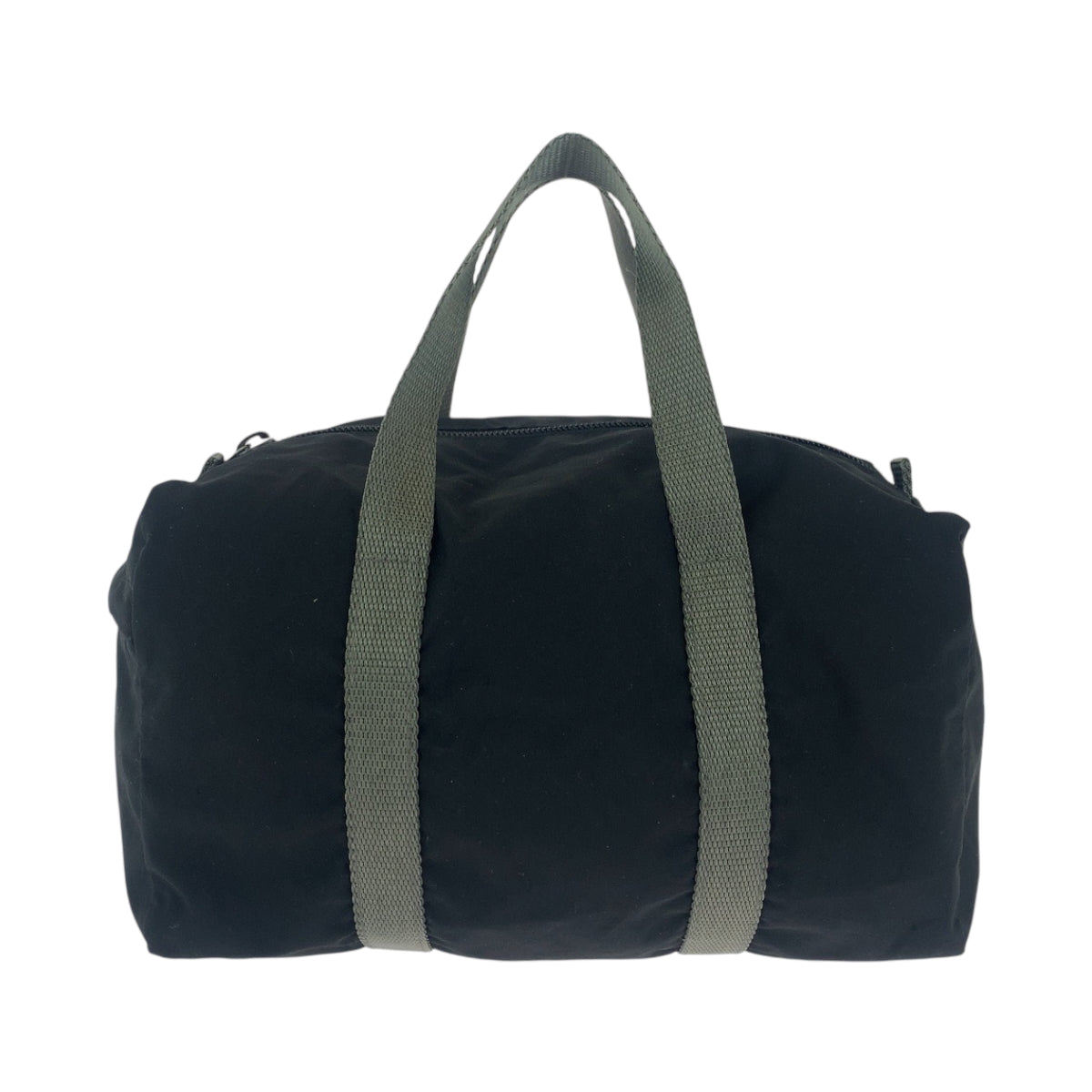 15490
PRADA プラダ テスート プラダスポーツ ブラック グレー シルバー金具 ナイロン ボストンバッグ ハンドバッグ  レディース