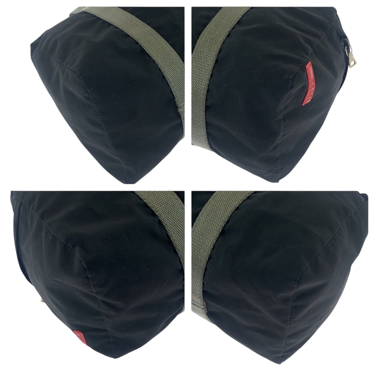 15490
PRADA プラダ テスート プラダスポーツ ブラック グレー シルバー金具 ナイロン ボストンバッグ ハンドバッグ  レディース