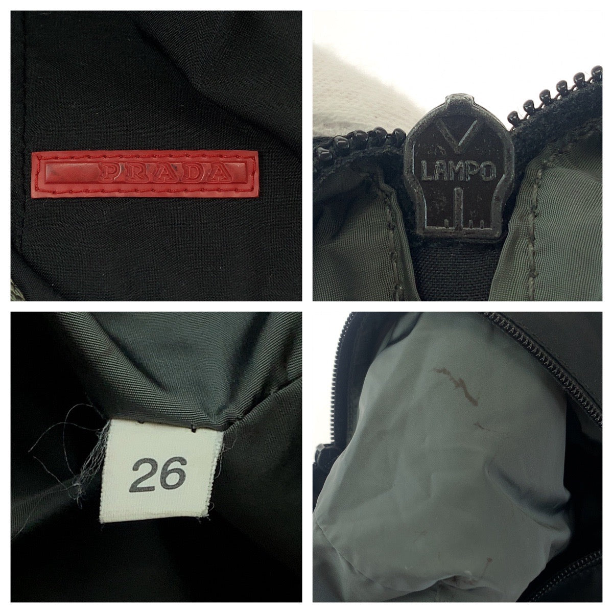 15490
PRADA プラダ テスート プラダスポーツ ブラック グレー シルバー金具 ナイロン ボストンバッグ ハンドバッグ  レディース