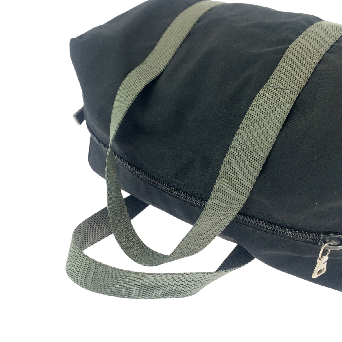 15490
PRADA プラダ テスート プラダスポーツ ブラック グレー シルバー金具 ナイロン ボストンバッグ ハンドバッグ  レディース