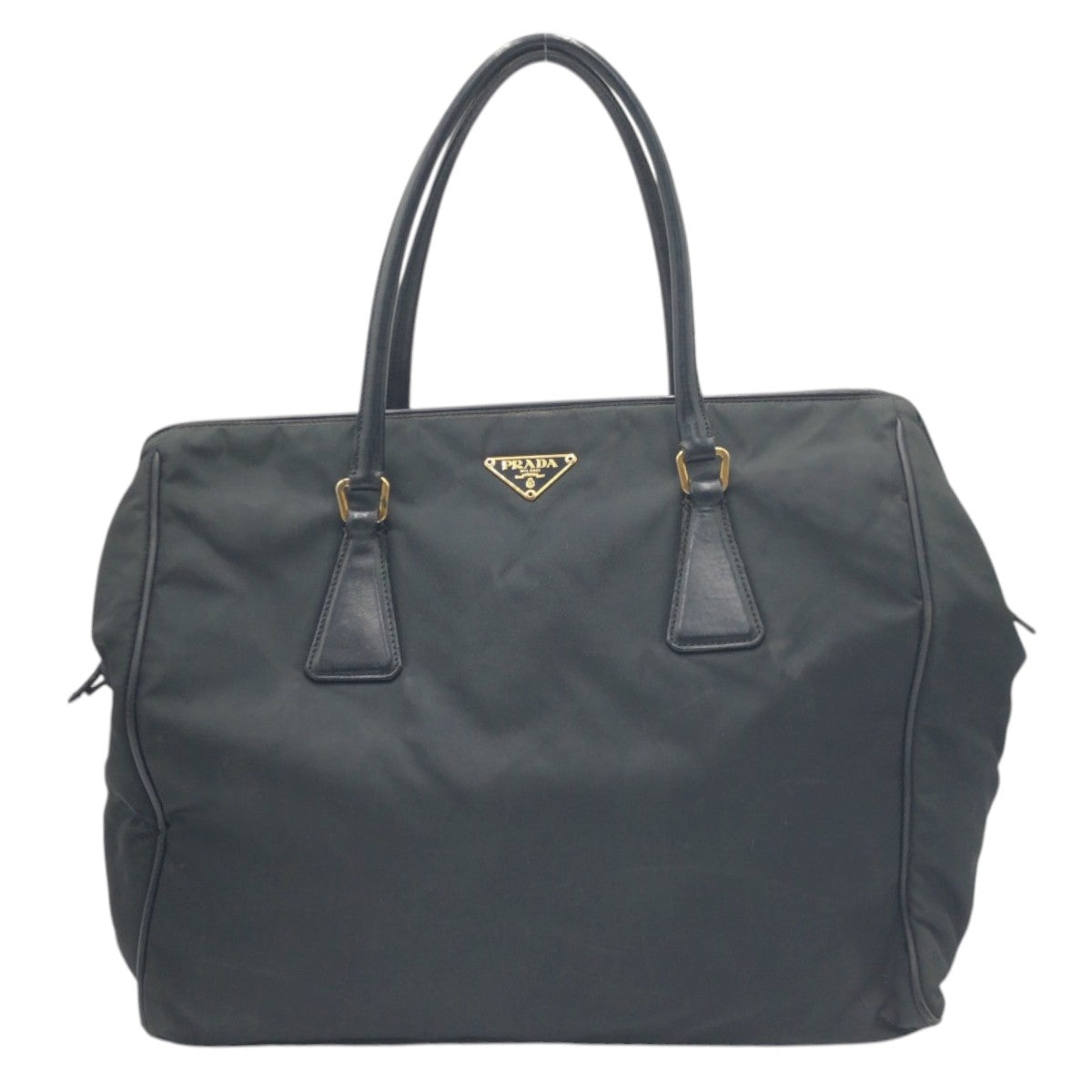 15491
PRADA プラダ テスート 三角ロゴ ブラック 黒 ナイロン トートバッグ ハンドバッグ  レディース AB38