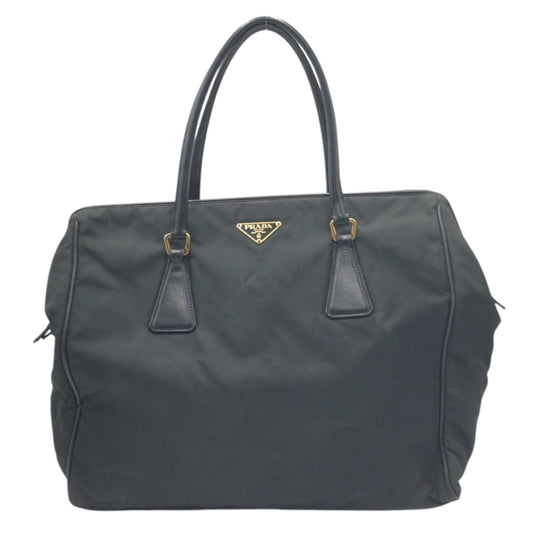 15491
PRADA プラダ テスート 三角ロゴ ブラック 黒 ナイロン トートバッグ ハンドバッグ  レディース AB38