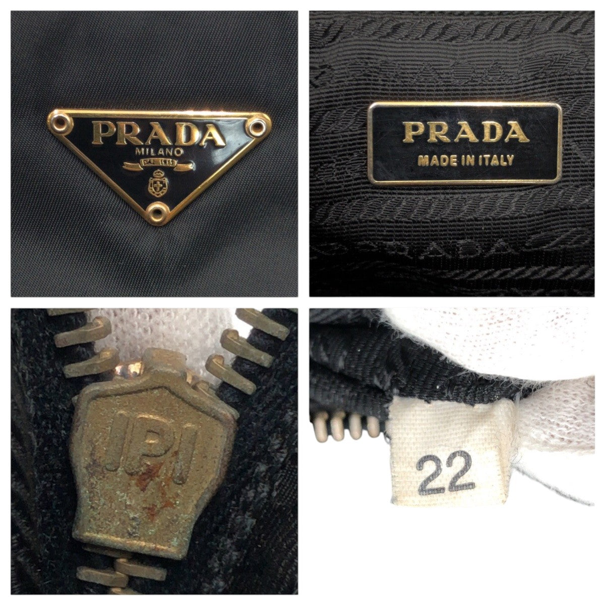 15491
PRADA プラダ テスート 三角ロゴ ブラック 黒 ナイロン トートバッグ ハンドバッグ  レディース AB38
