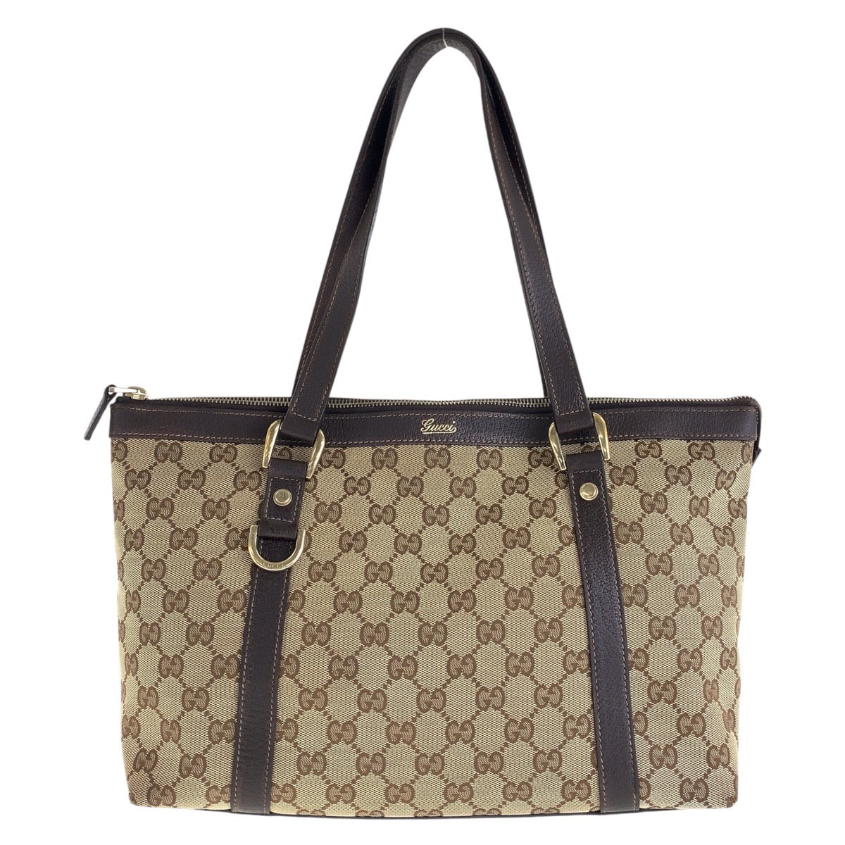 15492
GUCCI グッチ ブラウン ゴールド金具 GGキャンバス / レザー 141470 トートバッグ ショルダーバッグ  レディース