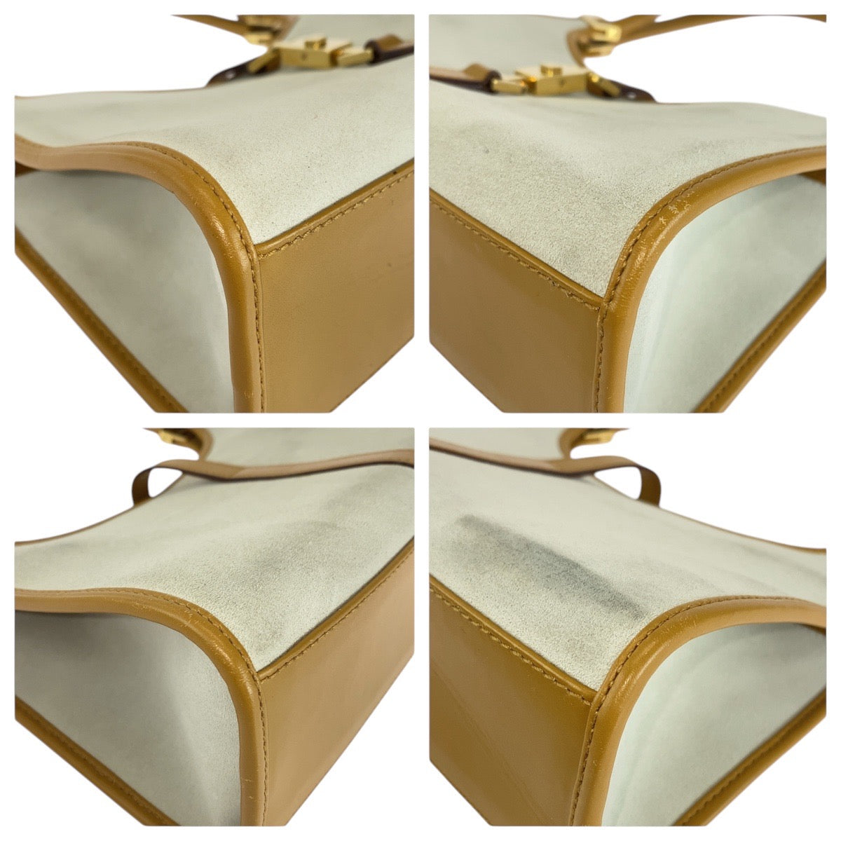 15493
GUCCI グッチ ジャッキー グレー キャメル ゴールド金具 スウェード / レザー 002 1068 ショルダーバッグ レディース AB33