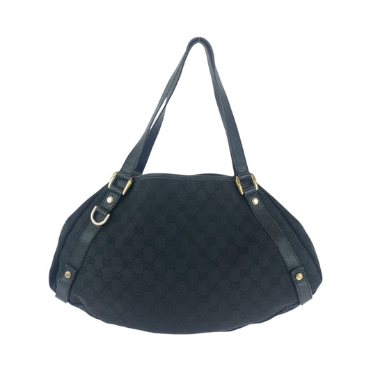 15494
GUCCI グッチ ブラック 黒 ゴールド金具 GGキャンバス 130736 トートバッグ ショルダーバッグ  レディース