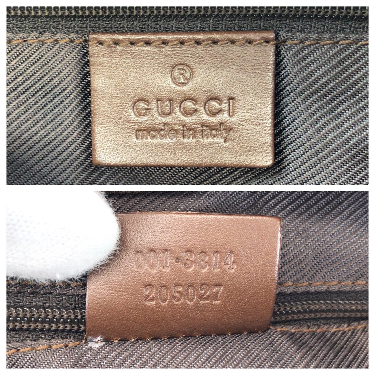 15496
GUCCI グッチ ベージュ GGキャンバス / レザー 001 3314 ショルダーバッグ  レディース