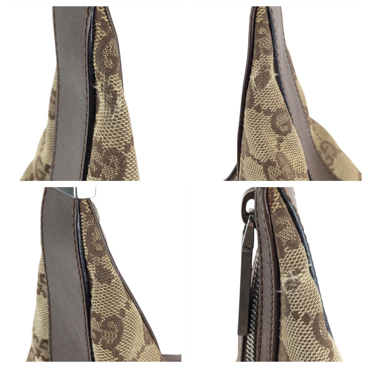 15496
GUCCI グッチ ベージュ GGキャンバス / レザー 001 3314 ショルダーバッグ  レディース