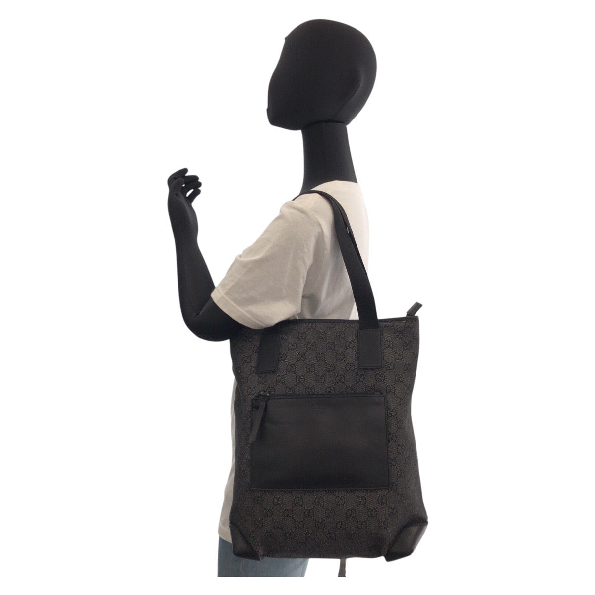 15498
GUCCI グッチ ブラック 黒 GGキャンバス / レザー 28892 トートバッグ ショルダーバッグ  レディース ABP19