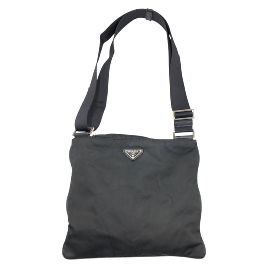 15499
PRADA プラダ テスート 三角ロゴ ブラック 黒 ナイロン ショルダーバッグ 男女兼用  メンズ ABP40