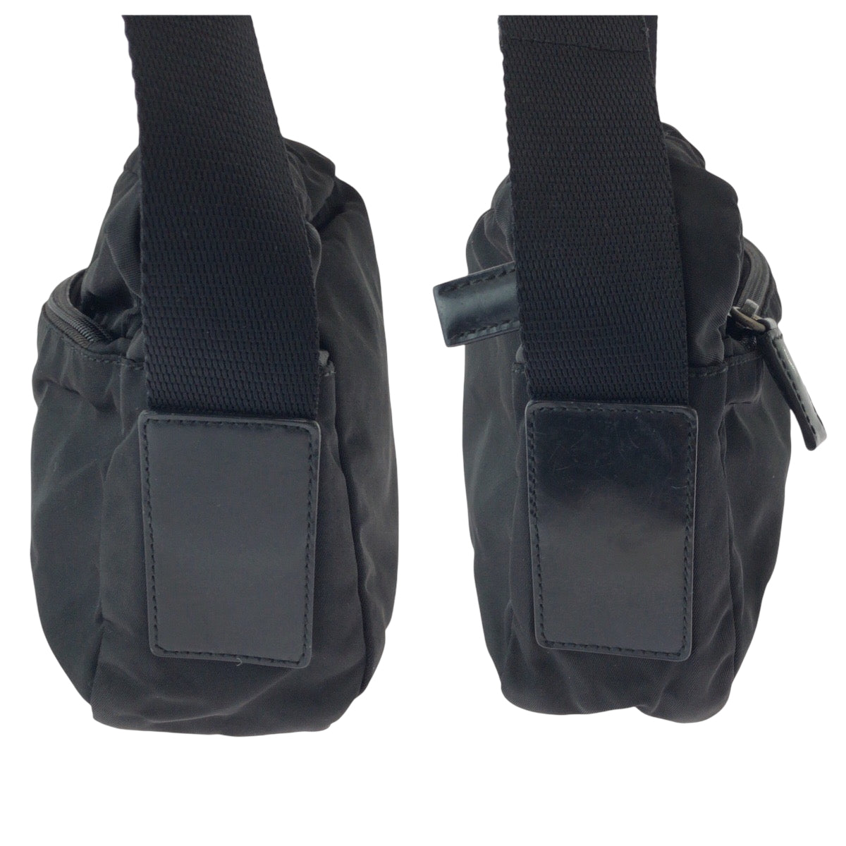 15502
PRADA プラダ テスート 三角ロゴプレート ブラック 黒 シルバー金具 ナイロン B9061 ショルダーバッグ ポシェット  メンズ