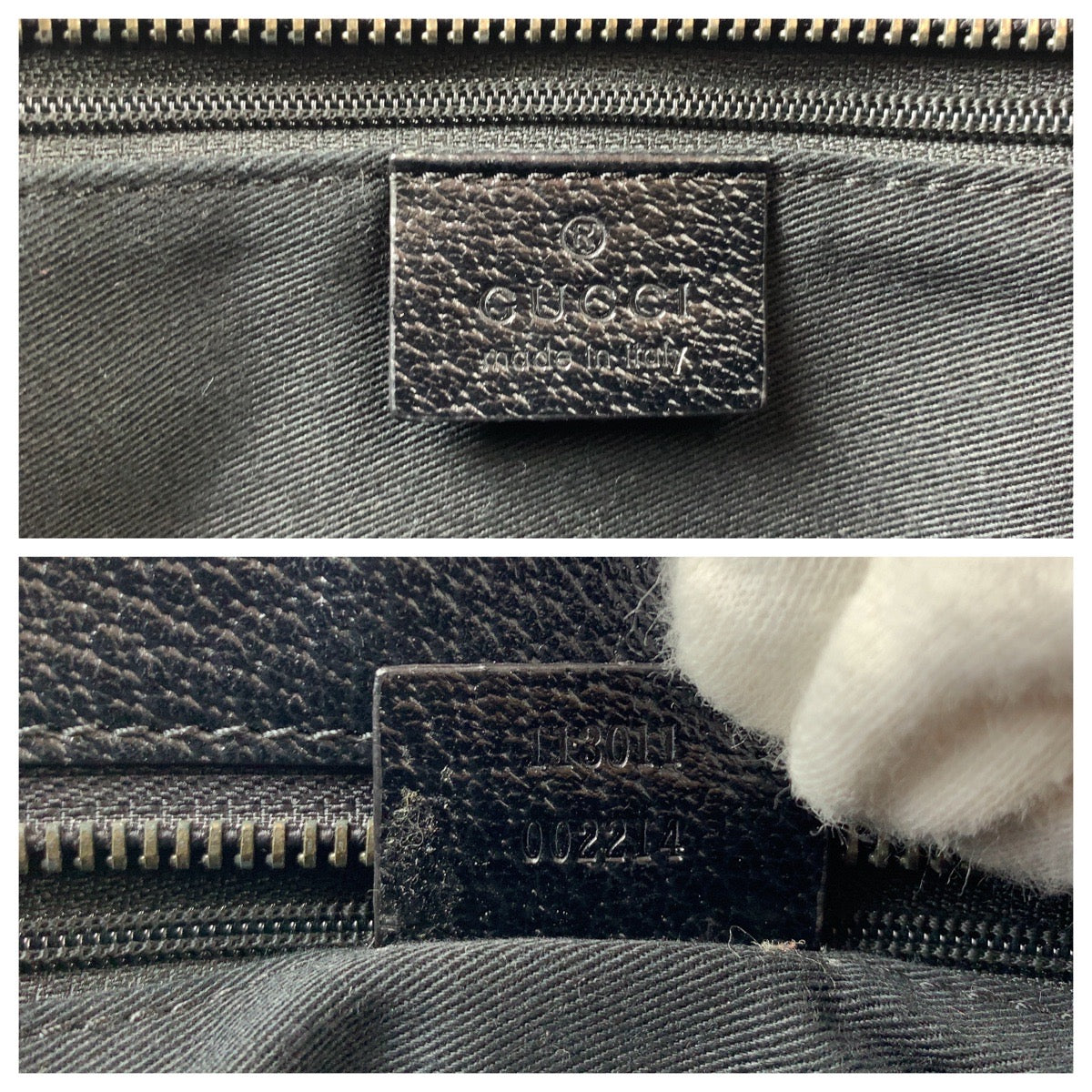 15504
GUCCI グッチ ブラック 黒 シルバー金具 GGキャンバス / レザー 113011 トートバッグ ショルダーバッグ  レディース