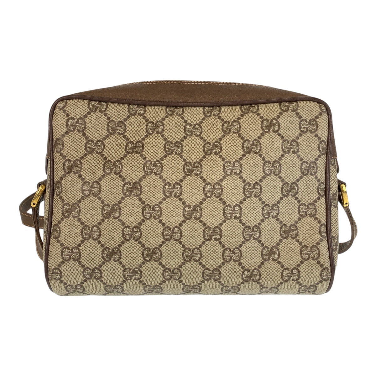 15505
GUCCI グッチ シェリーライン オールドグッチ ブラウン ベージュ ゴールド金具 PVC / レザー 119 02 087 ショルダーバッグ ポシェット  レディース