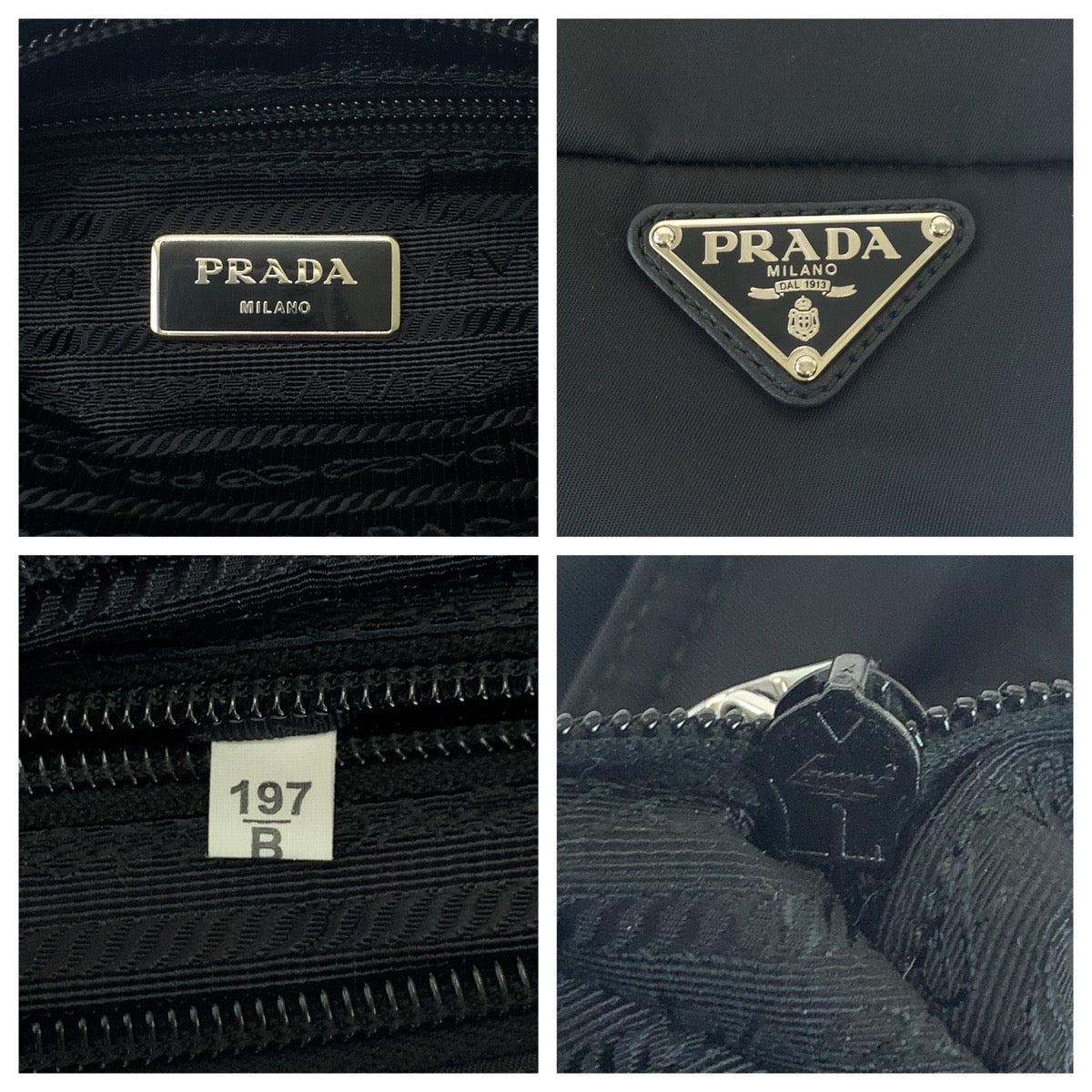 15506
PRADA プラダ テスート 三角ロゴプレート ブラック 黒 シルバー金具 ナイロン BR4561 ショルダーバッグ トートバッグ 2way  レディース