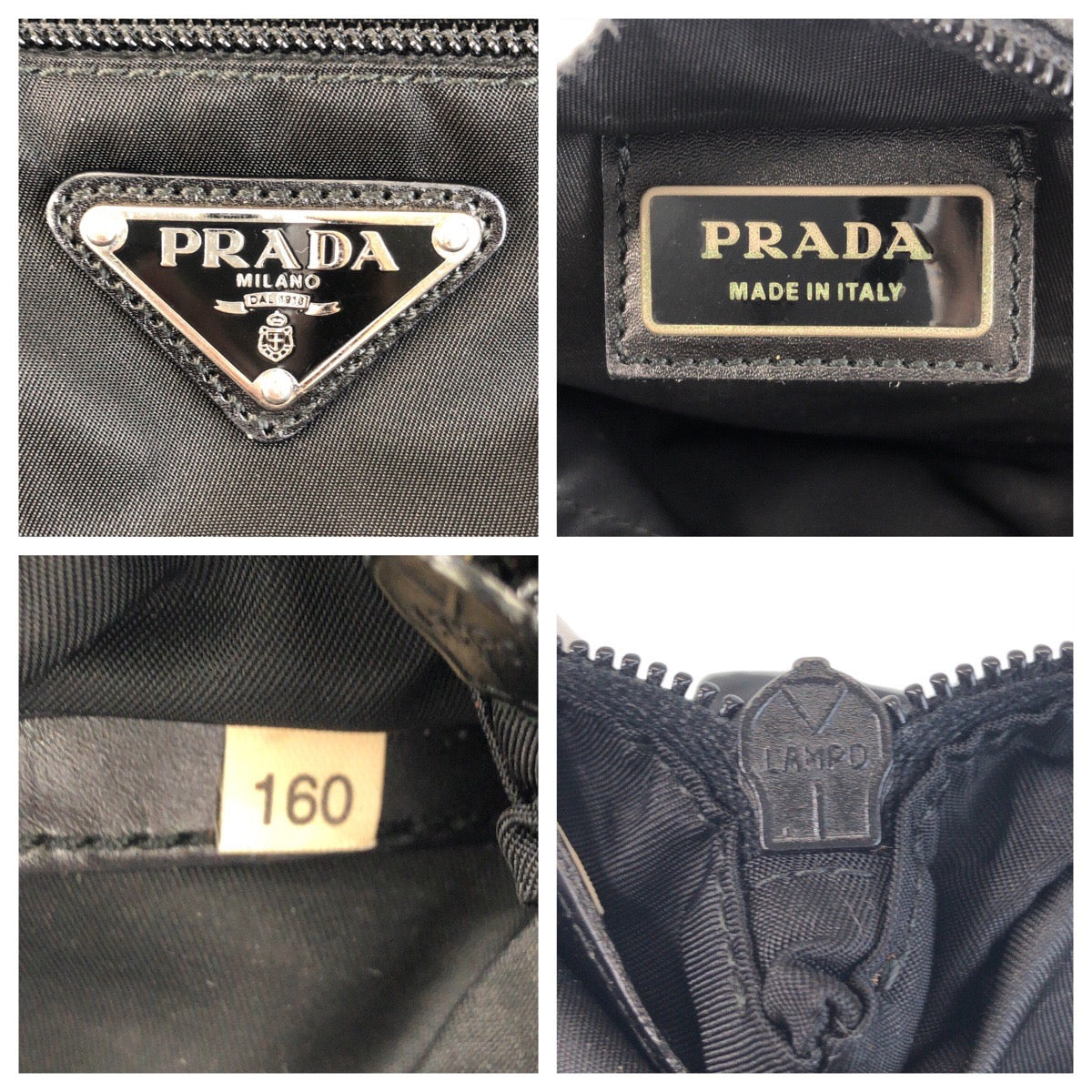 15507
PRADA プラダ テスート 三角ロゴプレート ブラック 黒 シルバー金具 ナイロン ショルダーバッグ メッセンジャーバッグ  レディース