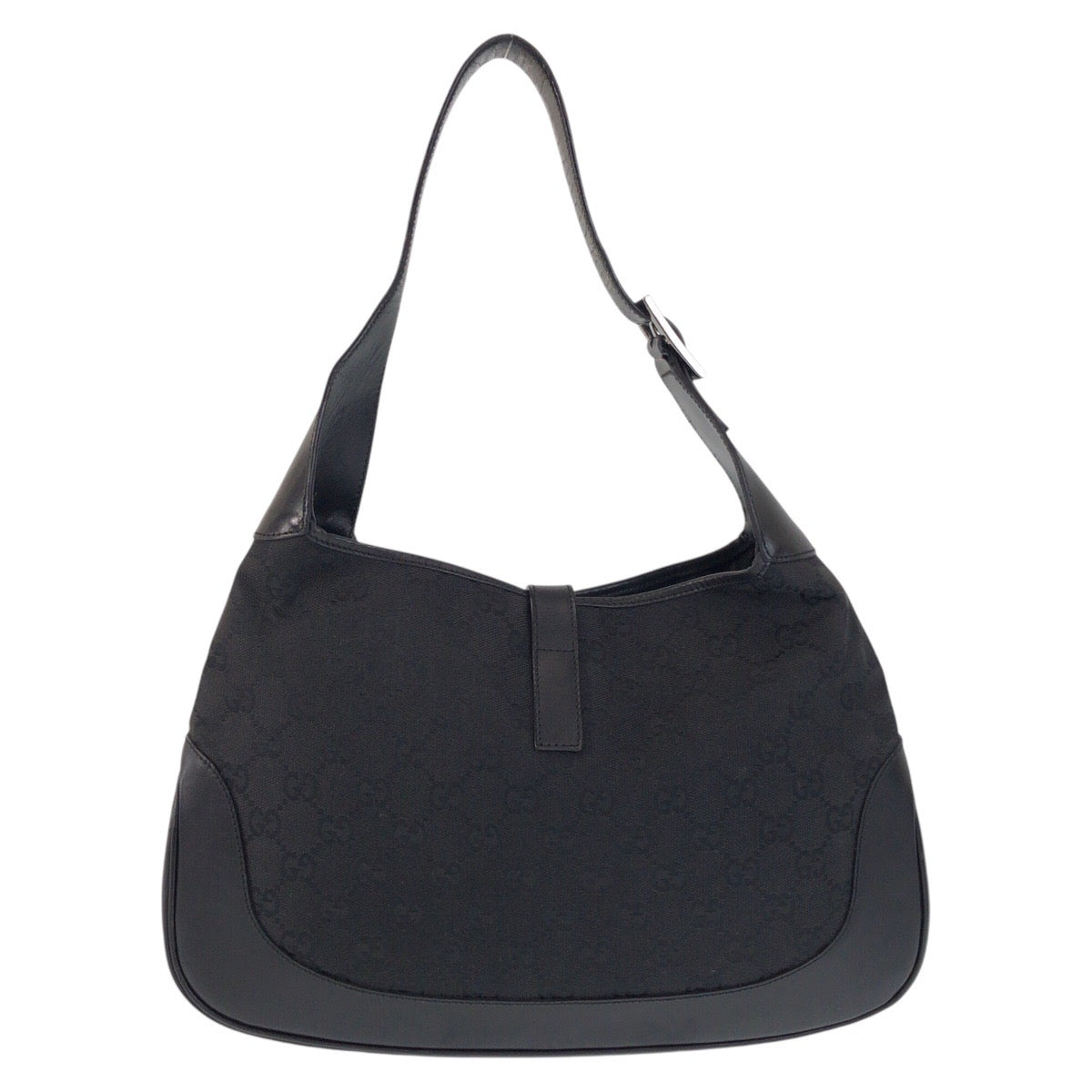 15509
GUCCI グッチ ジャッキー ブラック 黒 GGキャンバス / レザー 963 ショルダーバッグ  レディース