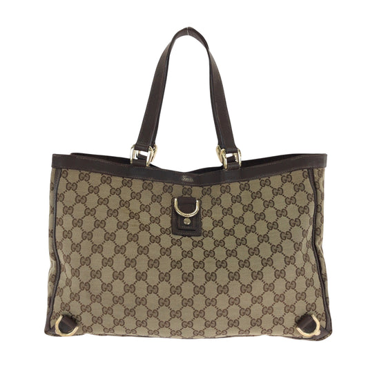 15512
GUCCI グッチ アビー ブラウン ゴールド金具 GGキャンバス 141472 トートバッグ ショルダーバッグ  レディース