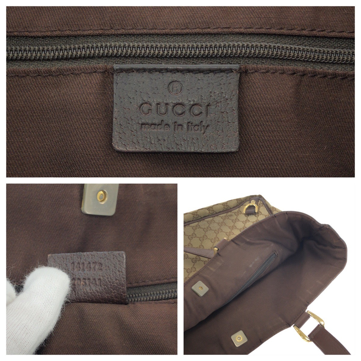 15512
GUCCI グッチ アビー ブラウン ゴールド金具 GGキャンバス 141472 トートバッグ ショルダーバッグ  レディース