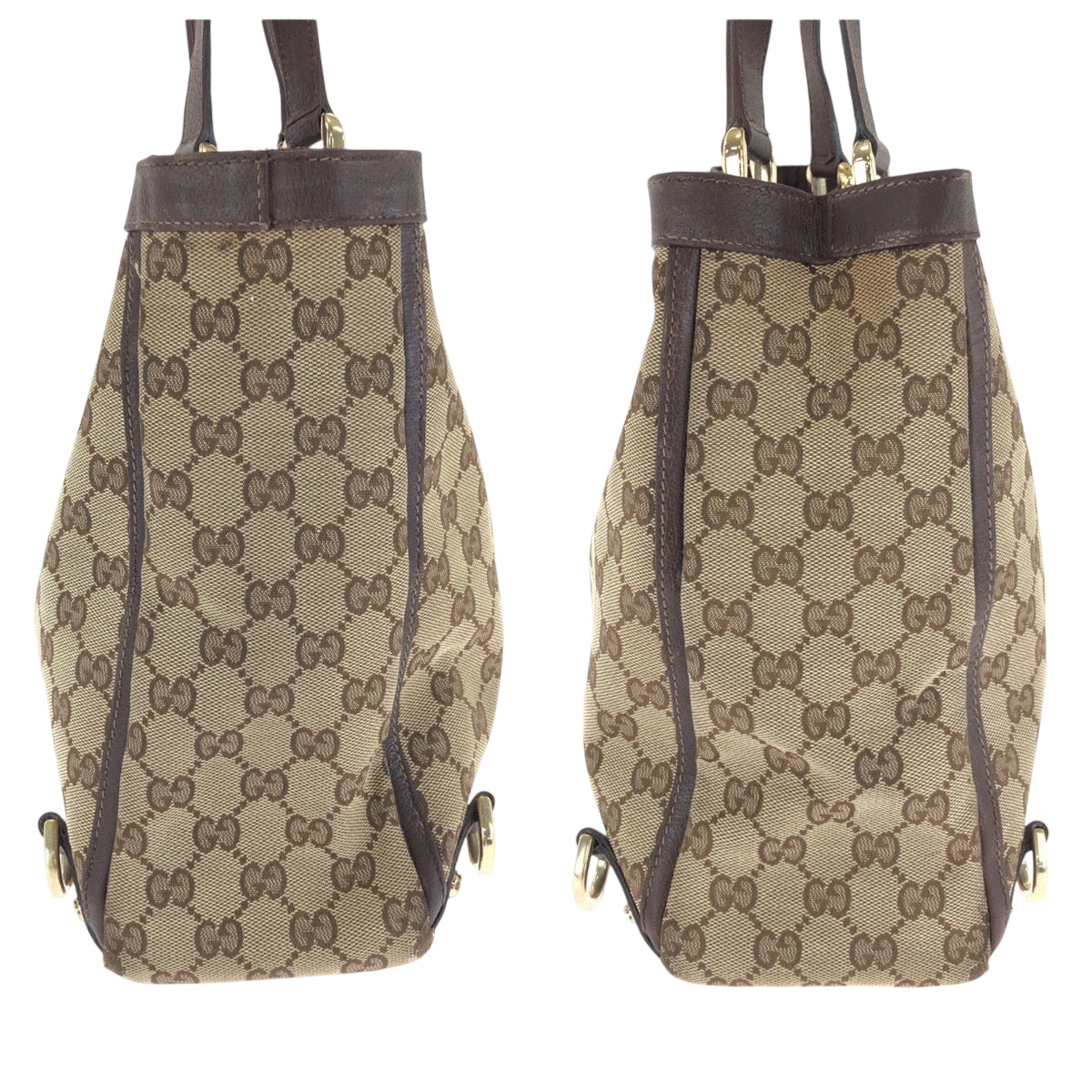 15512
GUCCI グッチ アビー ブラウン ゴールド金具 GGキャンバス 141472 トートバッグ ショルダーバッグ  レディース