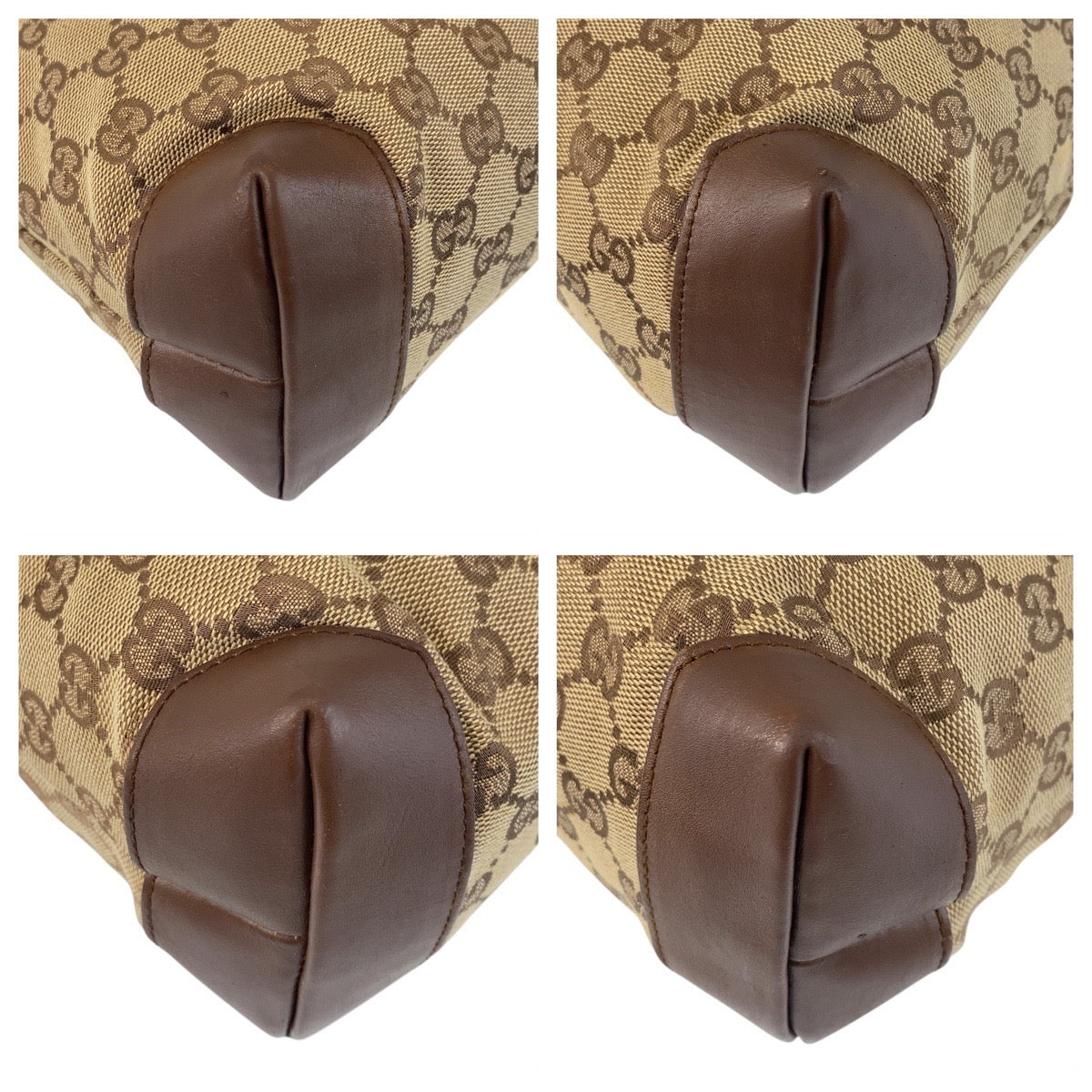 15513
GUCCI グッチ ブラウン ベージュ GGキャンバス / レザー 019 0402 トートバッグ ショルダーバッグ  レディース