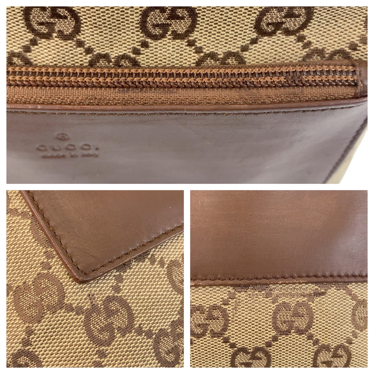 15513
GUCCI グッチ ブラウン ベージュ GGキャンバス / レザー 019 0402 トートバッグ ショルダーバッグ  レディース