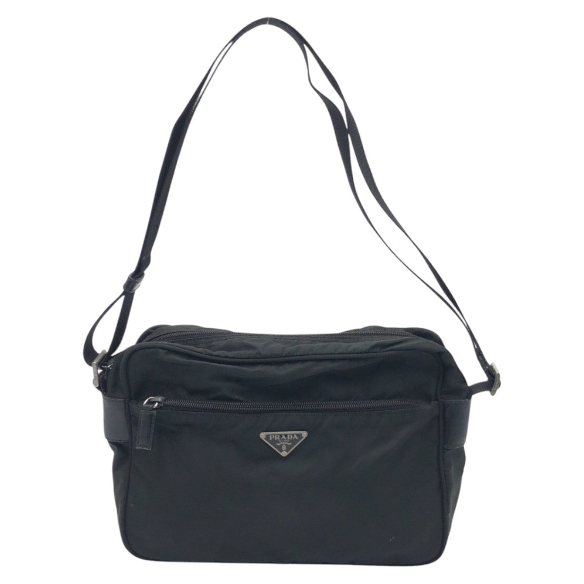 15515
PRADA プラダ テスート 三角ロゴ ブラック 黒 ナイロン ショルダーバッグ 男女兼用  メンズ AB39