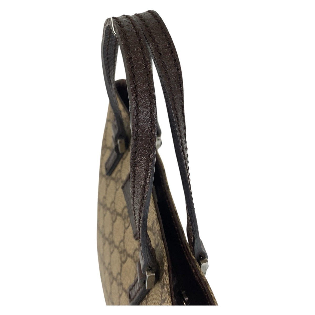 15516
GUCCI グッチ ベージュ ブラウン GGスプリームキャンバス / レザー 114600 トートバッグ ハンドバッグ  レディース