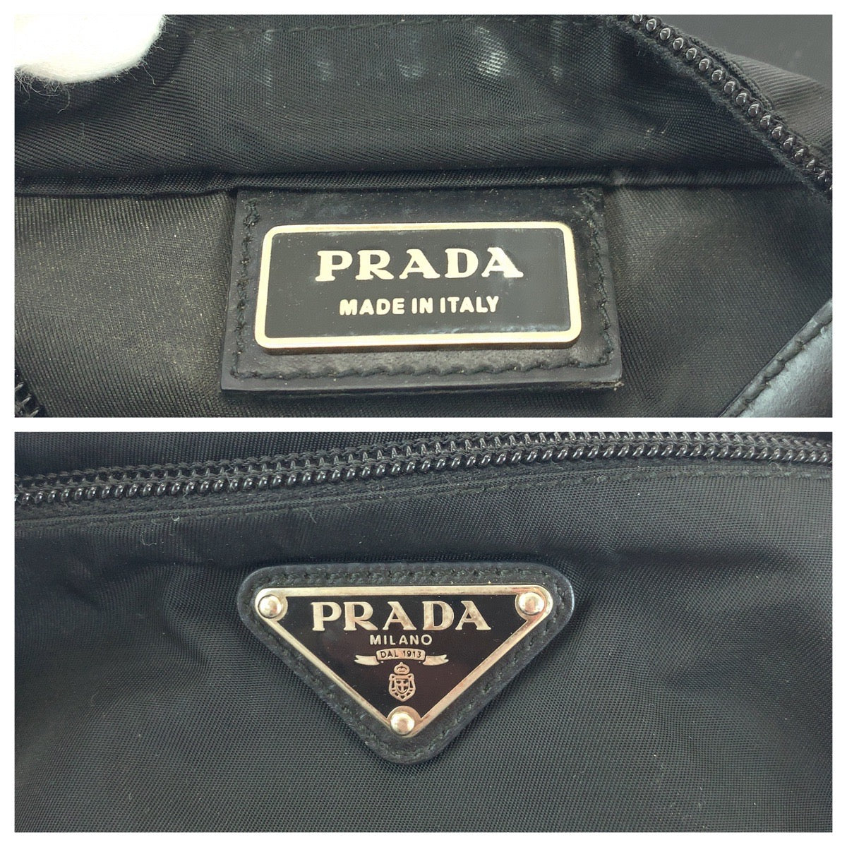 15517
PRADA プラダ テスート 三角ロゴプレート ブラック シルバー金具 ナイロン ショルダーバッグ サコッシュ 男女兼用  メンズ