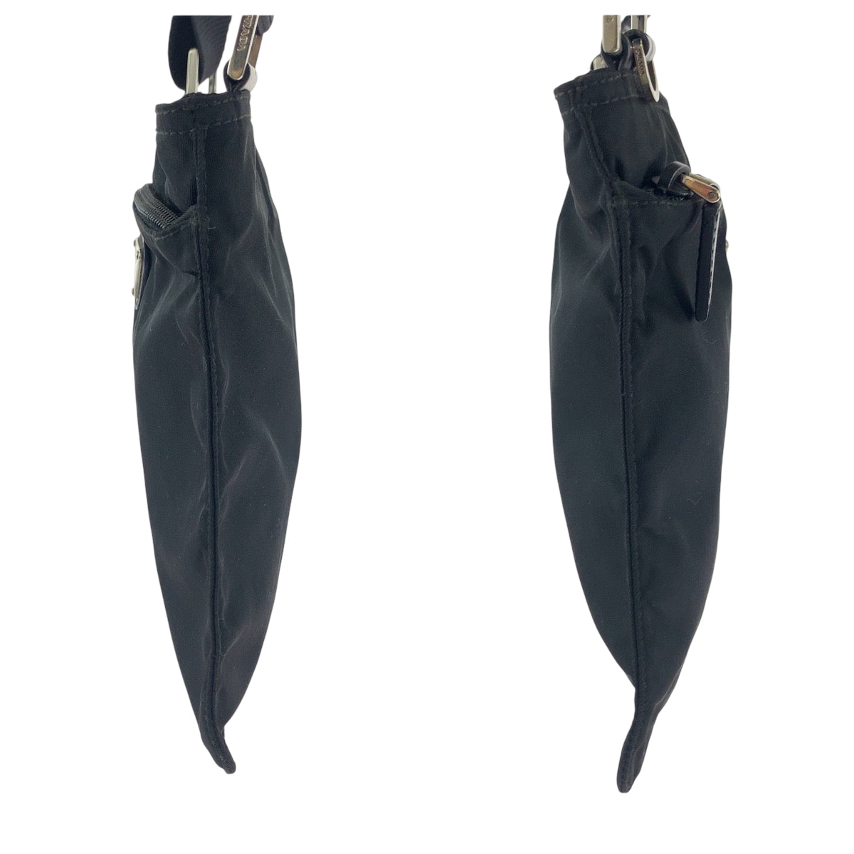 15517
PRADA プラダ テスート 三角ロゴプレート ブラック シルバー金具 ナイロン ショルダーバッグ サコッシュ 男女兼用  メンズ