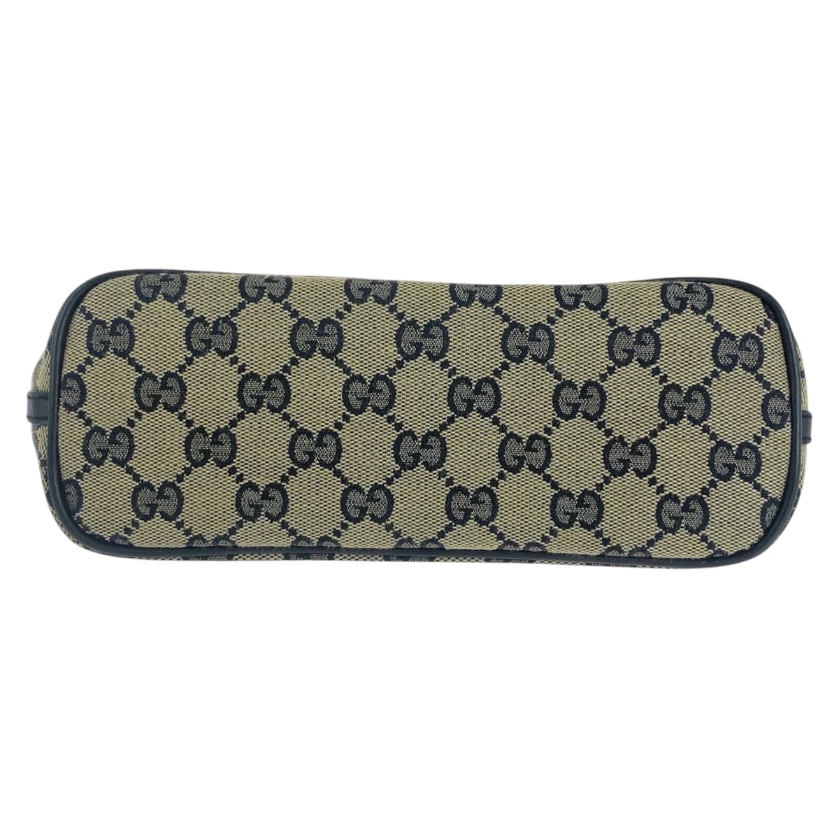 15518
GUCCI グッチ ブラック ベージュ ゴールド金具 GGキャンバス / レザー 122759 ハンドバッグ アクセサリーポーチ  レディース